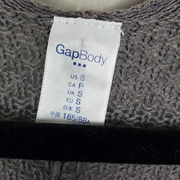 Gapbody Gray Waffle Knit Lightweight Open Cardigan S - Picture 3 of 5